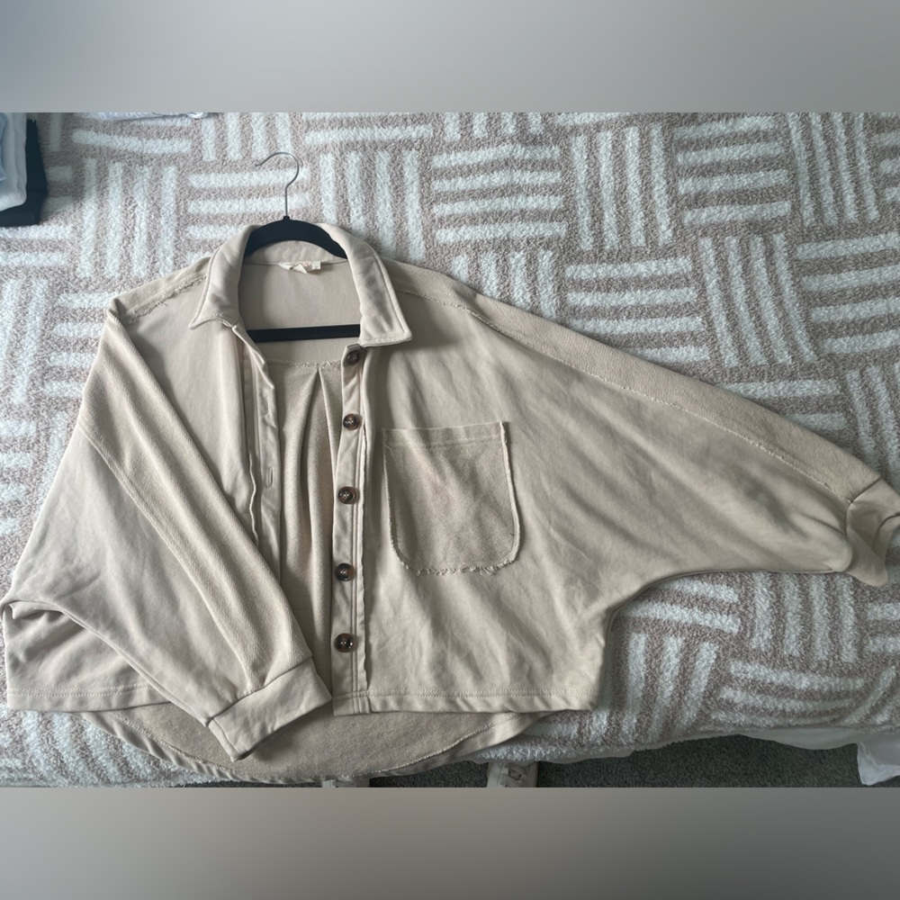 Beige oversized jacket